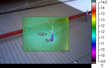 Termogram drzwi chłodni