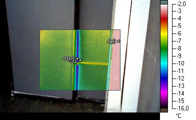 Termogram drzwi chłodni