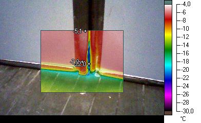 Termogram drzwi chłodni