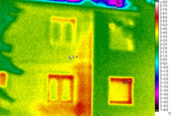 Termogram elewacji zewnętrznej